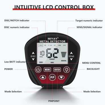 Détecteur de métaux professionnel pour l'effacement, détecteur de métaux dorés, lumière, écran LCD, localisation, disque, encoche et tous métaux, 5 modes, kit de détecteur de métaux, batterie incluse
