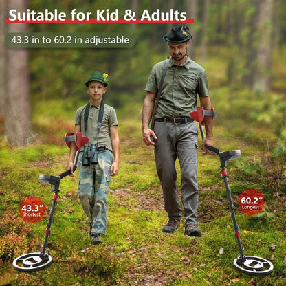 Professioneller Metalldetektor für Erwachsene, Gold-Metalldetektoren, leicht, mit LCD-Display, Pinpoint & Disc & Notch & All Metal 5 Modi, Metalldetektor-Set, Batterie im Lieferumfang enthalten