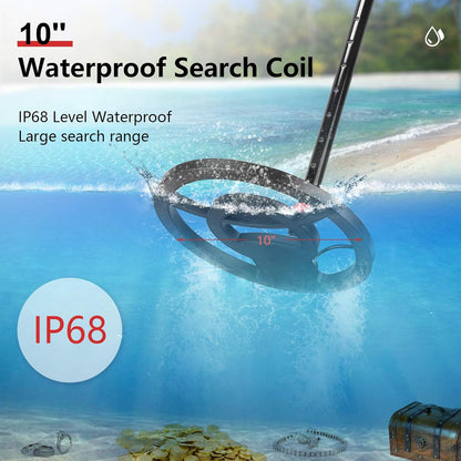 Professioneller Metalldetektor für Erwachsene, Gold-Metalldetektoren, leicht, mit LCD-Display, Pinpoint & Disc & Notch & All Metal 5 Modi, Metalldetektor-Set, Batterie im Lieferumfang enthalten