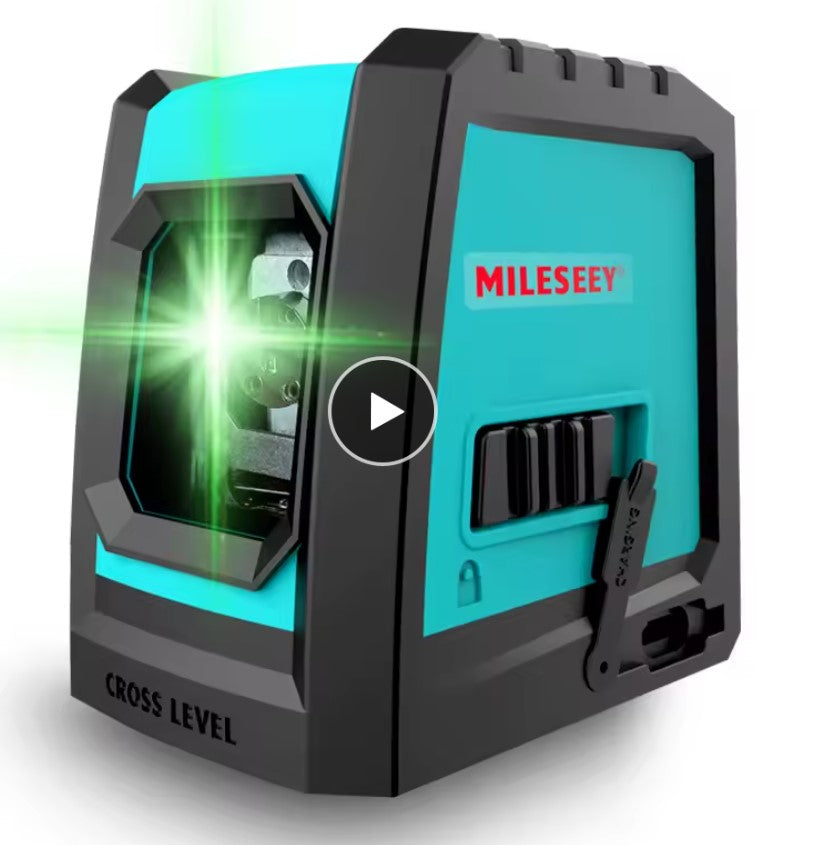 Mileseey L 52G/R 2-Line-Kreuzlaser-Wasserwaage mit Magnet, fixateurbar, wiederaufladbar, instruments d'étalonnage auto-nivelants pour la décoration de la maison