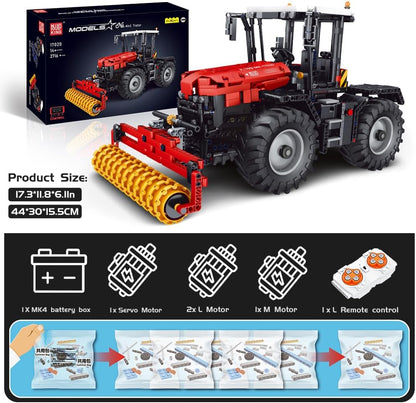 Mould King 17020 Technik 4 in 1 Ferngesteuerter Traktor Klemmbausteine Mähdrescher