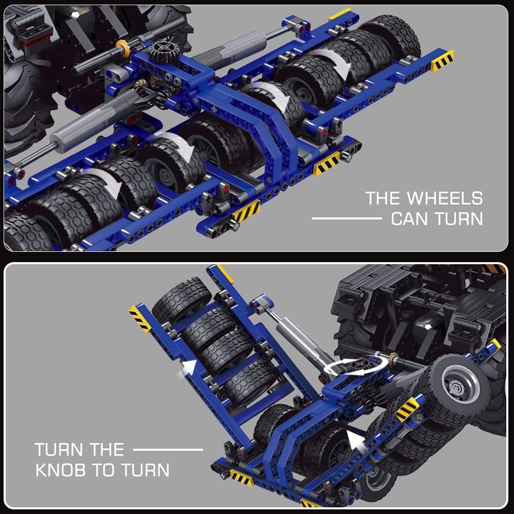 Mould King 17020 Technik 4 in 1 Ferngesteuerter Traktor Klemmbausteine Mähdrescher
