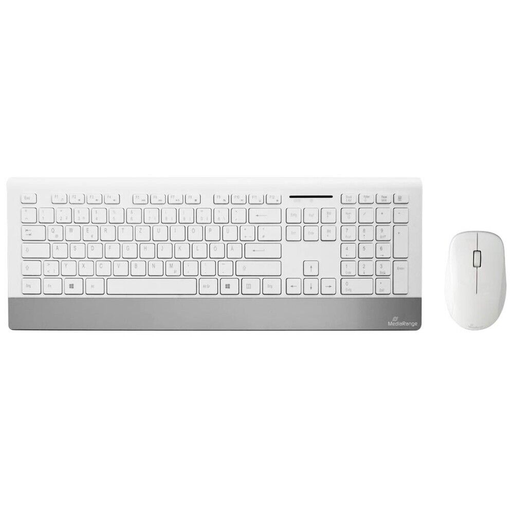 MediaRange MROS106 Tastatur-Maus-Set câble blanc