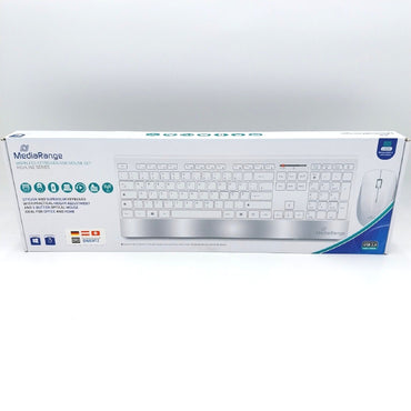 MediaRange MROS106 Tastatur-Maus-Set câble blanc