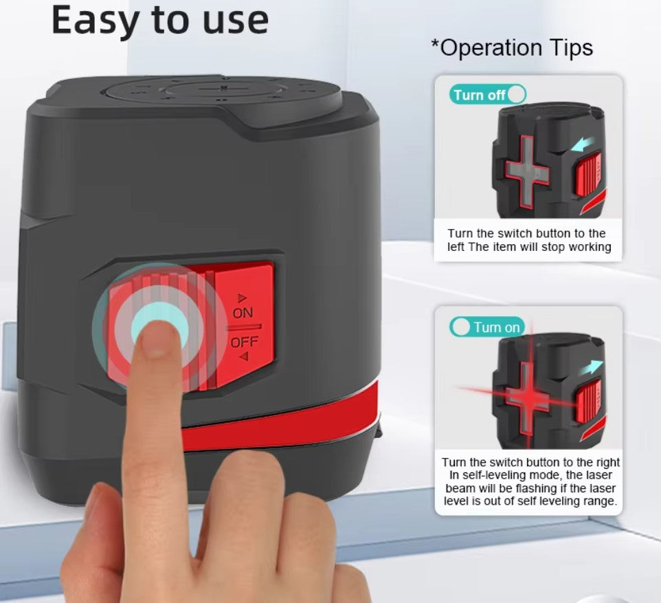 Mileseey L62 Smart Kreuzlinienlaser 2-Linien-Levellaser, laser auto-nivelant