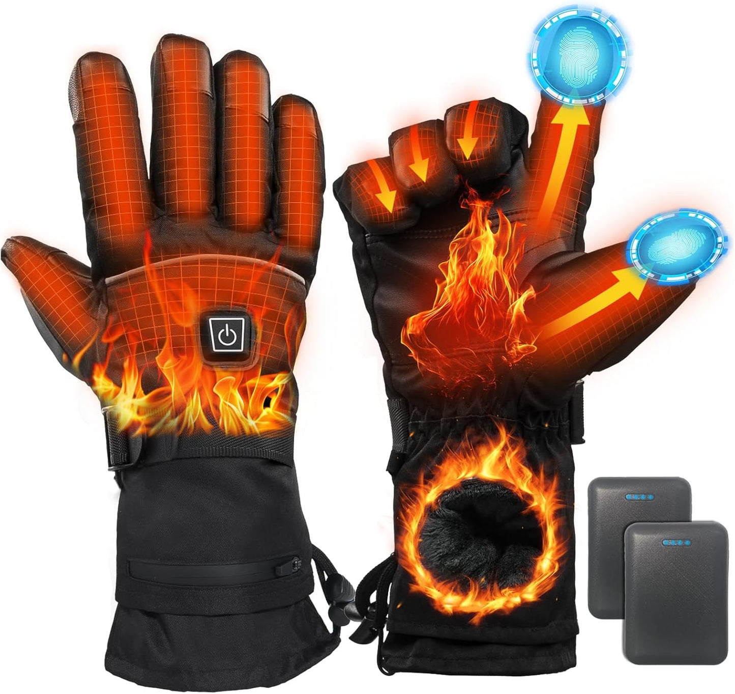 Minthouz Beheizbare Handschuhe, 5V 5000 mAh USB-C Wiederaufladbare