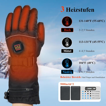 Minthouz Beheizbare Handschuhe, 5V 5000 mAh USB-C Wiederaufladbare