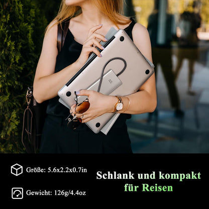 Minthouz USB C Docking Station Triple Monitor 12 in 1 für Laptop (Dual HDMI+DP)
