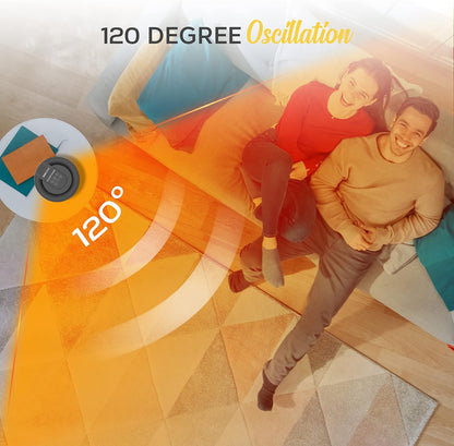 MONHOUSE Elektroheizlüfter 1500W, PTC-Keramik-Heizung,Fernbedienung,Timer