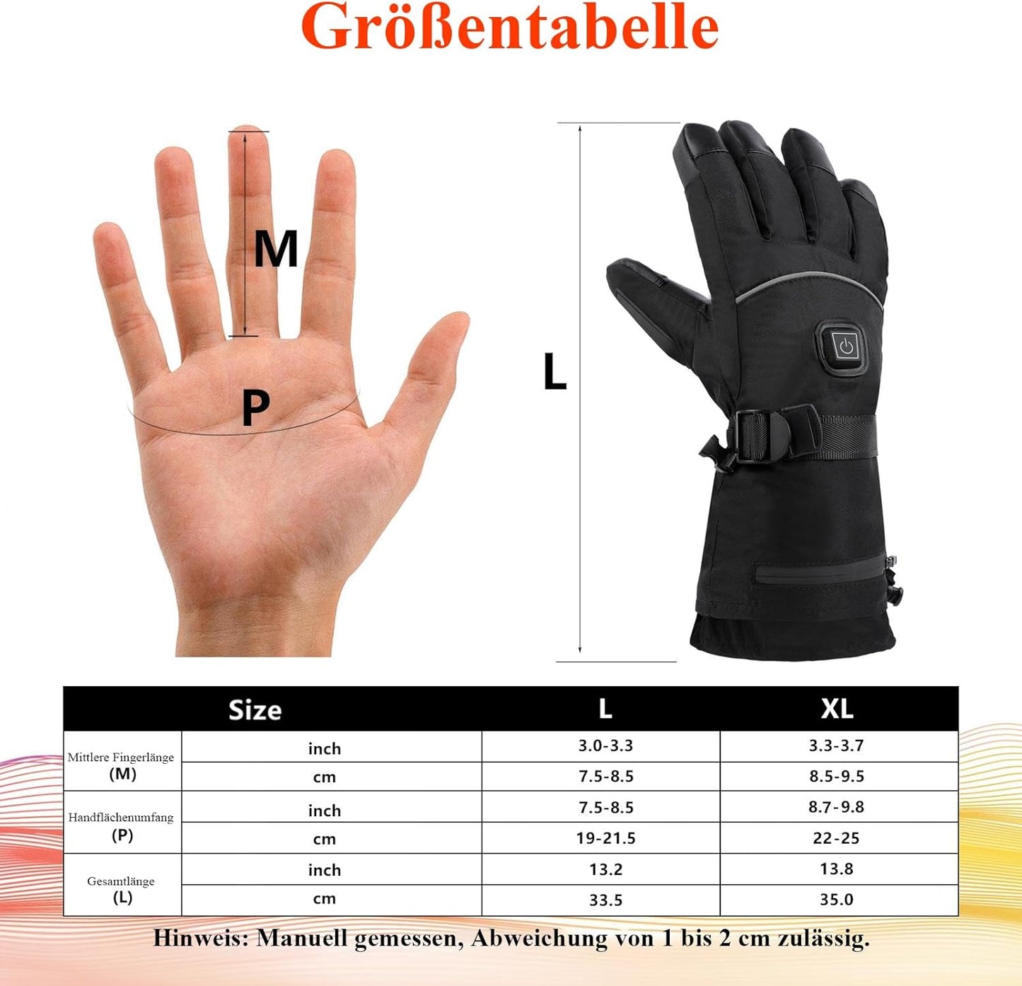 Minthouz Beheizbare Handschuhe, 5V 5000 mAh USB-C Wiederaufladbare