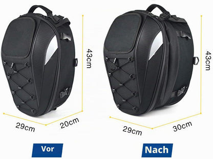 Motorrad Hecktasche Wasserdicht, Universelle Motorradtasche mit Regenhülle und Schultergurt