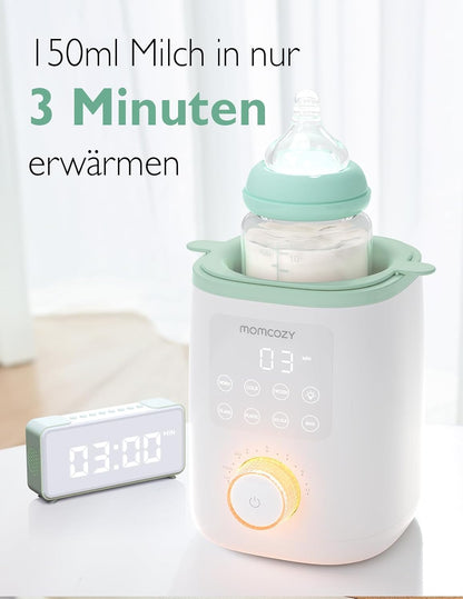 Momcozy Nutri-Flaschenwärmer, 9-in-1-Babyflaschenwärmer mit Nachtlicht,