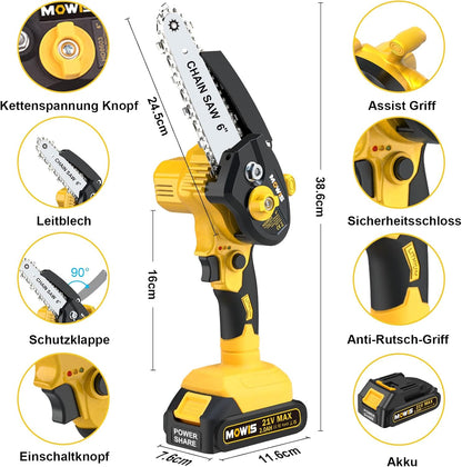 MOWIS Mini chargeurs avec batterie, câbles de 6 pouces, chargeurs manuels avec 2,0 Ah, 2 batteries pour le bricolage des outils de bricolage, des chargeurs et des sacs de transport