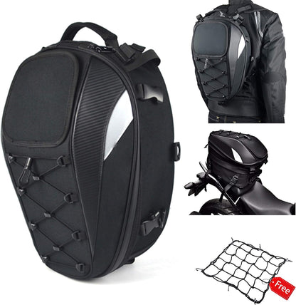 Motorrad Hecktasche Wasserdicht, Universelle Motorradtasche mit Regenhülle und Schultergurt