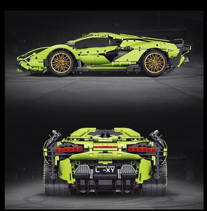 MOULD KING  1:8 Lamborghini Hyper Green Konstruktionsspielzeug mit 3819 Teilen