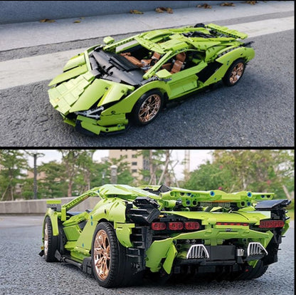 MOULD KING  1:8 Lamborghini Hyper Green Konstruktionsspielzeug mit 3819 Teilen