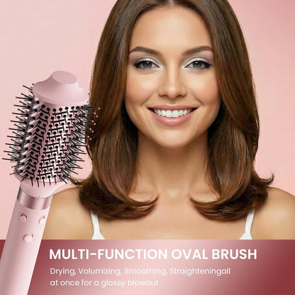 MESCOMB Warmluftbürste mit Dual-Voltage-Funktion, 5-in-1-Haarstyler mit automatischem Lockenaufsatz