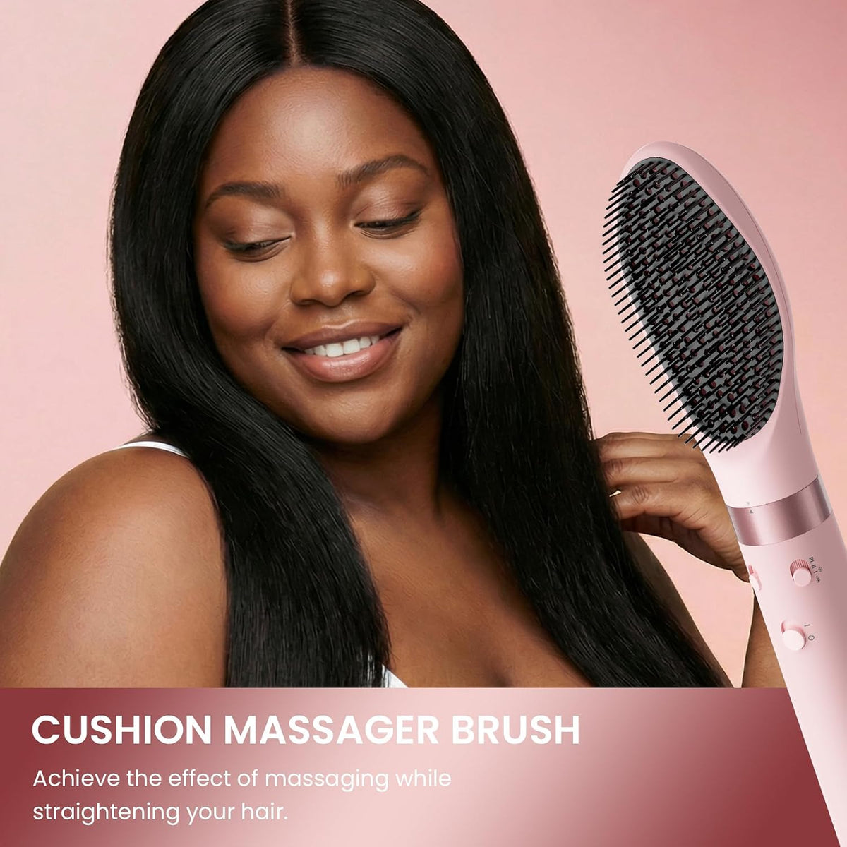 MESCOMB Warmluftbürste mit Dual-Voltage-Funktion, 5-in-1-Haarstyler mit automatischem Lockenaufsatz