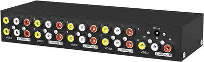 MT-VIKI 8-Wege-3-RCA-Splitter, Composite-Video-Audio-Verteilung (1 in 8 Out)