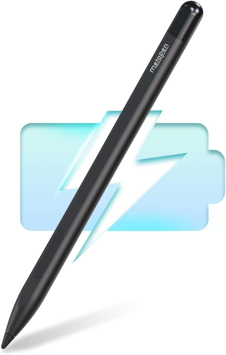 Metapen Stift M1 für Surface, 1024 Druckstufe, USB-C-Aufladung (300 Stunden Akkulaufzeit)