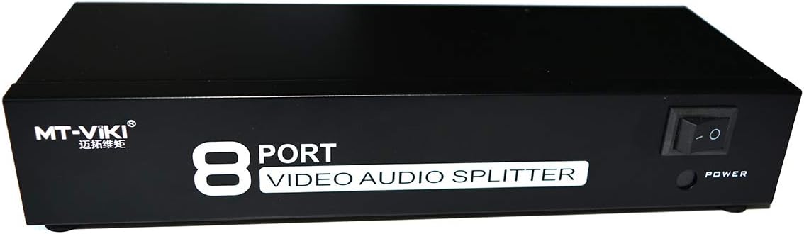 MT-VIKI 8-Wege-3-RCA-Splitter, Composite-Video-Audio-Verteilung (1 in 8 Out)