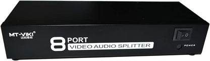 MT-VIKI 8-Wege-3-RCA-Splitter, Composite-Video-Audio-Verteilung (1 in 8 Out)