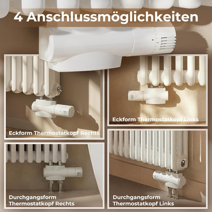Multiblock Set für Heizkörper Anschlussarmatur mit Thermostat Thermostatventil Hahnblock mit Frostschutz