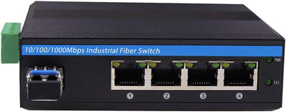 Mtxneo Harter 5-Port Gigabit Ethernet Glasfaserkonverter Netzwerk Switch