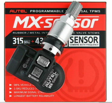 4 X Autel MX-Sensor 315&433MHz 2in1 Reifendrucksensor TPMS Programmierbar Metallventil