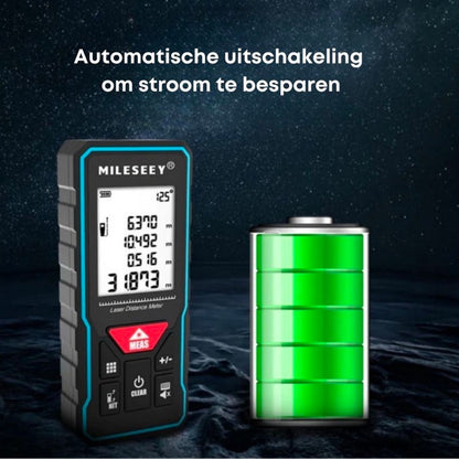 Mileseey Laser-Entfernungsmesser,40 Meter Reichweite,Digitales Messgerät, Schwarz/Blau