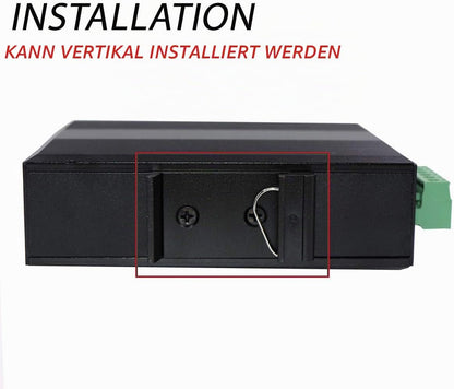 Mtxneo Harter 5-Port Gigabit Ethernet Glasfaserkonverter Netzwerk Switch