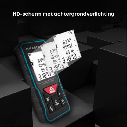 Mileseey Laser-Entfernungsmesser,40 Meter Reichweite,Digitales Messgerät, Schwarz/Blau