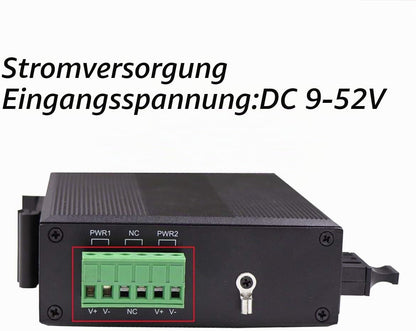 Mtxneo Harter 5-Port Gigabit Ethernet Glasfaserkonverter Netzwerk Switch