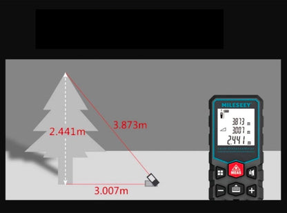 Mileseey Laser-Entfernungsmesser,40 Meter Reichweite,Digitales Messgerät, Schwarz/Blau
