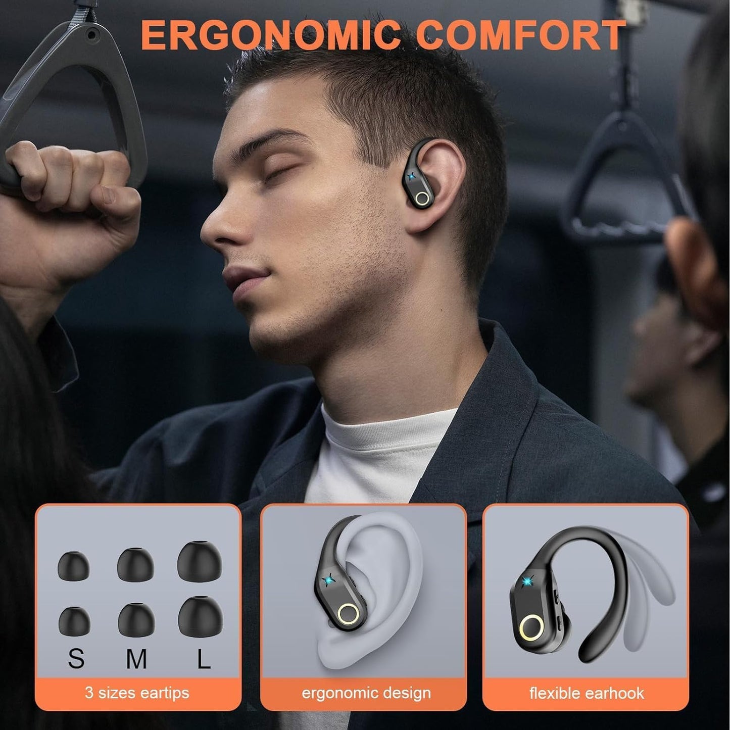 Mystic Wireless Earbuds Bluetooth 5.3 Kopfhörer Stereo Bass, ENC Noise Cancelling