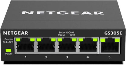 Netgear GS305E Managed Switch 5 Port Gigabit Ethernet LAN Switch Plus