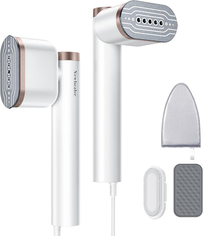 Newbealer Steamer Dampfglätter, 1200W, 120ml, Tragbarer Dampfbügel mit Hand Dampfbürste