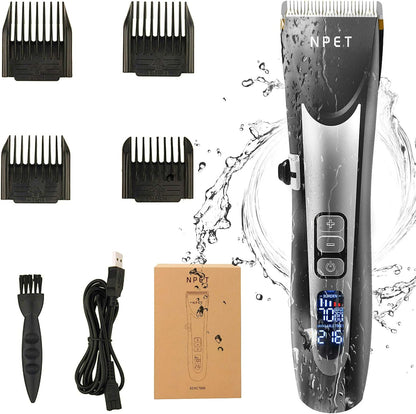 NPET Haarschneidemaschine für Herren, mit Keramikklinge, verstellbar,wiederaufladbar