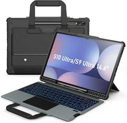 Nillkin Tragbar Tastatur Hülle für Samsung Galaxy S10 Ultra/S9 Ultra 14.6 Zoll Schwarz
