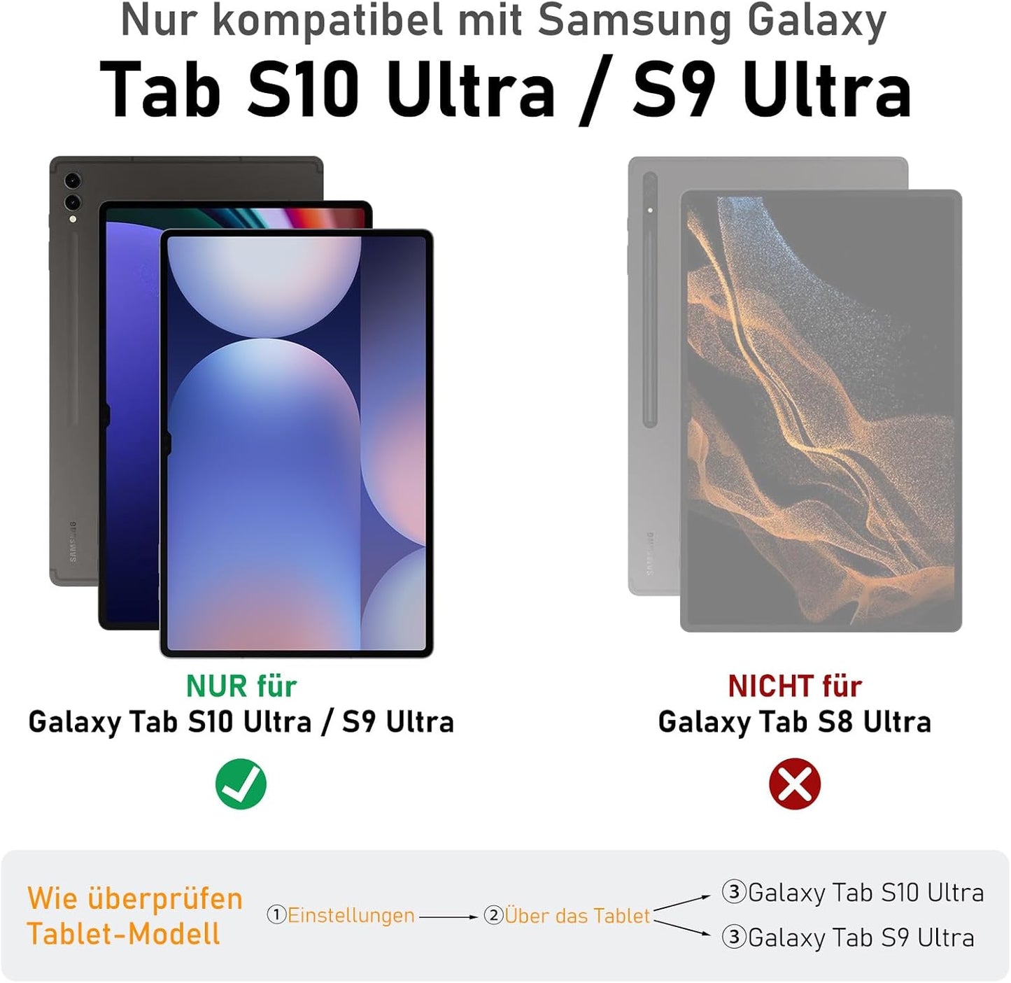 Nillkin Tragbar Tastatur Hülle für Samsung Galaxy S10 Ultra/S9 Ultra 14.6 Zoll Schwarz