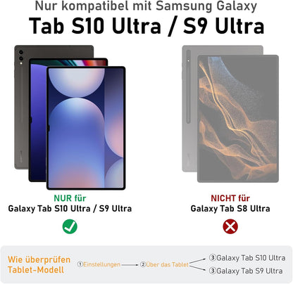 Nillkin Tragbar Tastatur Hülle für Samsung Galaxy S10 Ultra/S9 Ultra 14.6 Zoll Schwarz
