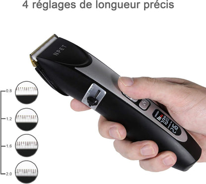 NPET Haarschneidemaschine für Herren, mit Keramikklinge, verstellbar,wiederaufladbar