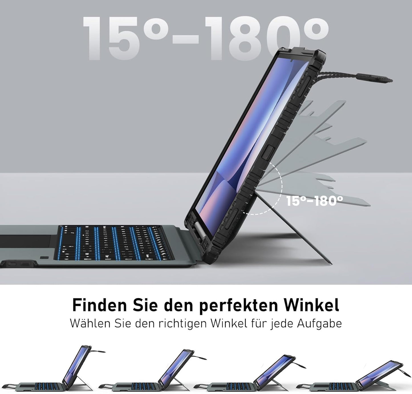 Nillkin Tragbar Tastatur Hülle für Samsung Galaxy S10 Ultra/S9 Ultra 14.6 Zoll Schwarz