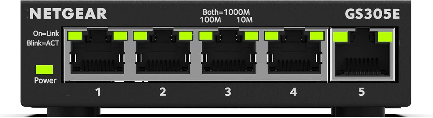 Netgear GS305E Managed Switch 5 Port Gigabit Ethernet LAN Switch Plus