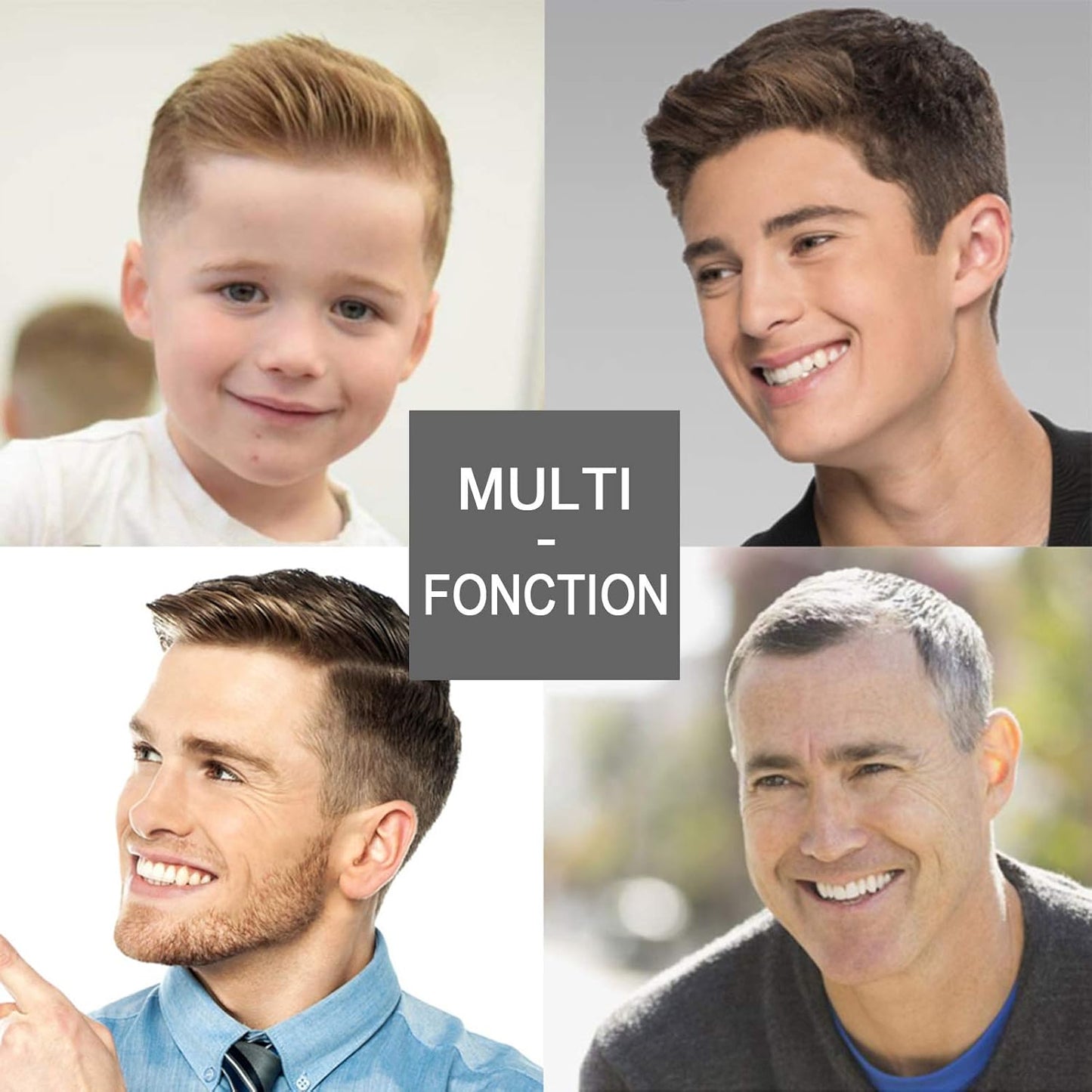 NPET Haarschneidemaschine für Herren, mit Keramikklinge, verstellbar,wiederaufladbar