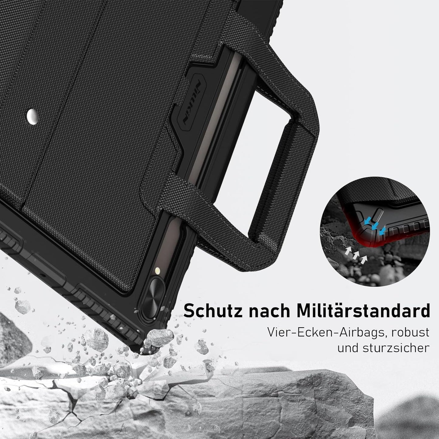 Nillkin Tragbar Tastatur Hülle für Samsung Galaxy S10 Ultra/S9 Ultra 14.6 Zoll Schwarz