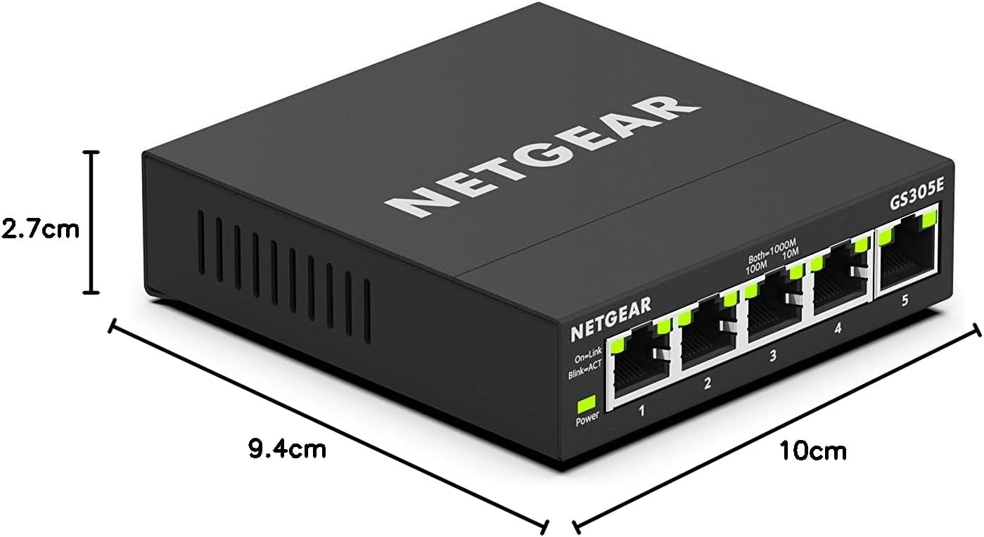 Netgear GS305E Managed Switch 5 Port Gigabit Ethernet LAN Switch Plus