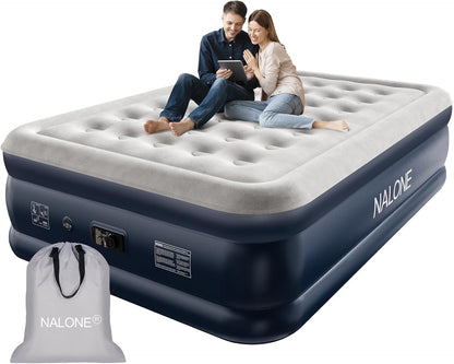 NALONE Luftmatratze 2 Personen, Selbstaufblasend mit Integrierter Pumpe,193x137x46cm