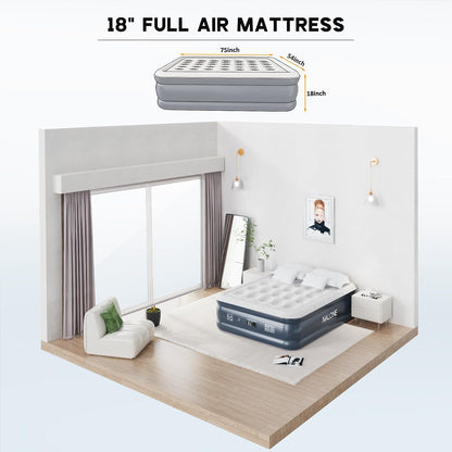 NALONE Luftmatratze 2 Personen Selbstaufblasend mit Integrierter Pumpe, 193x137x46cm