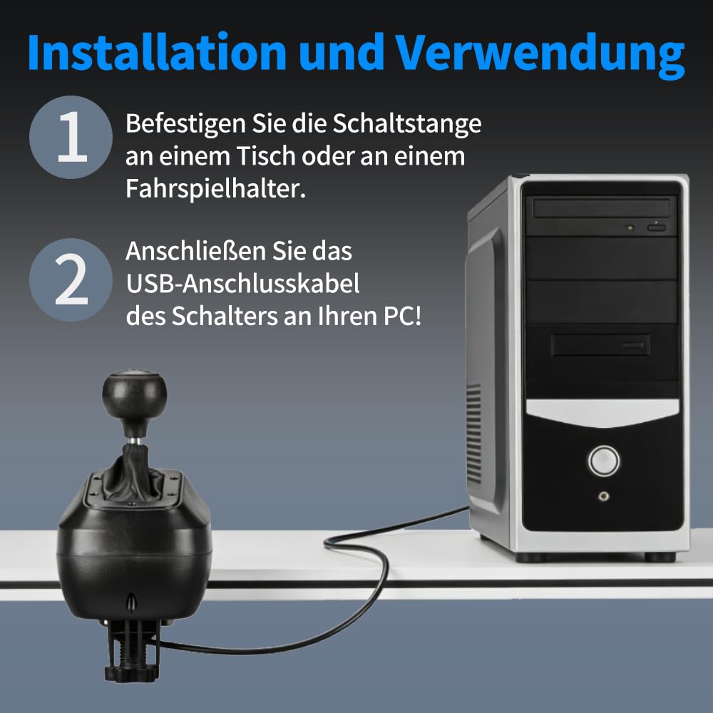 NBCP USB Driving Force Shifters für Rennspiele H Gear Shift für Lenkrad PC